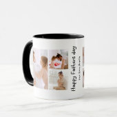 6パーソナライズされた枚のコラージュ |父の日 マグカップ (正面左)