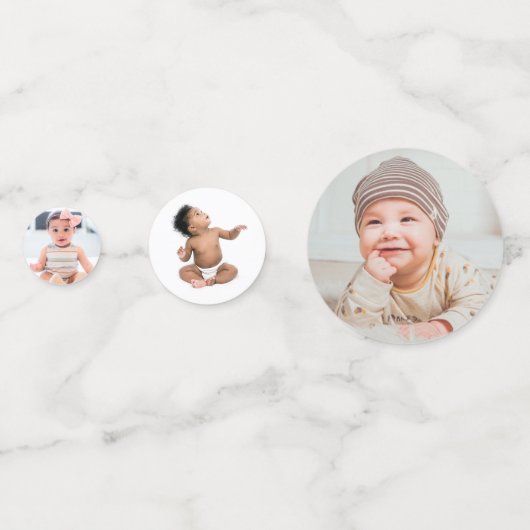 6パーソナライズされた – フォトカスタム誕生日表 コンフェッティ (裏面)