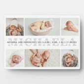 6パーソナライズされた – 写真の誕生発表Tabletop フォトプラーク (正面)