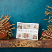 6パーソナライズされた – 写真の誕生発表Tabletop フォトプラーク (側面)