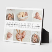 6パーソナライズされた – 写真の誕生発表Tabletop フォトプラーク (側面)
