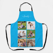 6パーソナライズされた Photo Collageファミリ、カスタム文字 エプロン (正面)