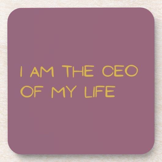 6パープルコースターのセット – My LifeのCEO コースター (正面)