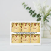 6ビンヤード結婚式の引き出物ラベル ポストカード (スタンド正面)