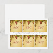 6ビンヤード結婚式の引き出物ラベル ポストカード (正面/裏面)