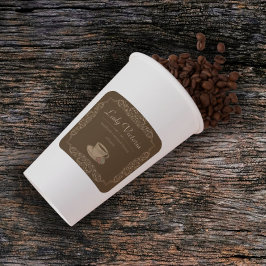 6ピースのヴィンテージブラウンカスタムコーヒー スクエアシール