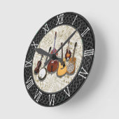 6ピースバンド ラウンド壁時計 (傾斜)