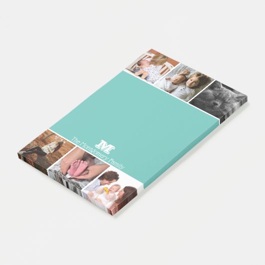 6ファミリモダンフォトストリップ |パーソナライズされた | ポストイット (アングル)