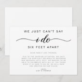 「6フィート離れて結婚式」なんて言えない, 結婚式延期のお知らせ 案内状 (正面/裏面)