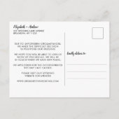 「6フィート離れて」延期　日程変更の結婚式 案内ポストカード (裏面)