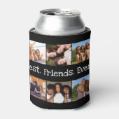 6フォトおもしろい最高のフレンズEver Collage白黒 缶クーラー (缶正面)