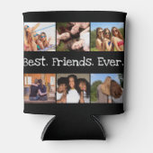 6フォトおもしろい最高のフレンズEver Collage白黒 缶クーラー (正面)