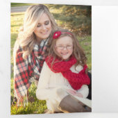 6フォトウォーターカラー3重クリスマスカード 三つ折りクリスマスカード (内部最初)