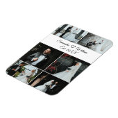 6フォトカスタムウェディングコラージュ（名前あり） マグネット (左側)