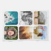 6フォトキッチンタオルテンプレートグリッド丸い枠 キッチンタオル (横)