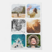 6フォトキッチンタオルテンプレートグリッド丸い枠 キッチンタオル (縦)