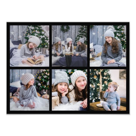 6フォトギャラリーグリッド表示黒フレーム準備完了 フォトプリント            (正面)