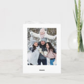 6フォトクリスマス素朴樺の木樹皮あいさつ シーズンカード (裏面)