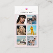 6フォトグ食べ物を与えリッドソーシャルメディア2 QRコード 名刺 (裏面)