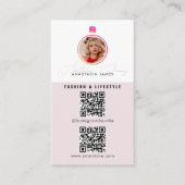 6フォトグ食べ物を与えリッドソーシャルメディア2 QRコードWebサイト 名刺 (正面)