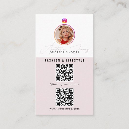 6フォトグ食べ物を与えリッドソーシャルメディア2 QRコードWebサイト 名刺 (正面)