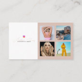 6フォトグ食べ物を与えリッドソーシャルメディアQRコードビジネス 名刺 (裏面)