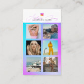 6フォトグ食べ物を与えリッドソーシャルメディアQRコードホログラフィック 名刺 (裏面)