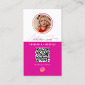 6フォトグ食べ物を与えリッドソーシャルメディアQRコード 名刺 (正面)