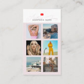 6フォトグ食べ物を与えリッドVloggerチャネルQRコード 名刺 (裏面)