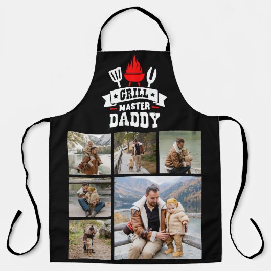6フォトコラージグリルマスターダディBBQ エプロン (正面)