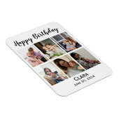 6フォトコラージスクリプトパーソナライズされた誕生日 マグネット (右側)