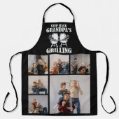6フォトコラージスタンドバックグランパズグリル エプロン (正面)