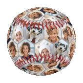 6フォトコラージハニカムパターン – BE PATIENT 野球ボール (正面)