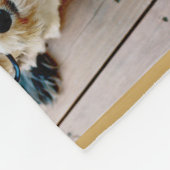 6フォトコラージミニマリストあなたのモノグラム海軍を追加 フリースブランケット (角)