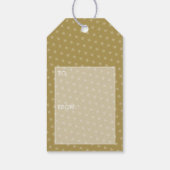 6フォトコラージメリークリスマススクリプト金ゴールドスター ギフトタグ (裏面)