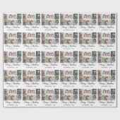 6フォトコラージメリークリスマスファミリー ラッピングペーパー (フラット)