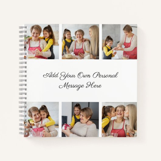 6フォトコラージュあいさつ文の追加カラー編集レシピ ノートブック (正面)