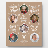 6フォトコラージュおばあちゃんオーナメントクリスマスレッドPl フォトプラーク (正面)