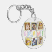 6フォトコラージュかわいいベビーピンクブルーグラニー キーホルダー (正面左)