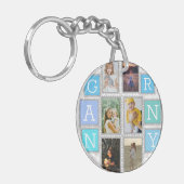 6フォトコラージュかわいいベビーファミリーラブグラニー キーホルダー (正面左)