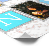 6フォトコラージュかわいいベビーファミリーラブグラニー ポスター (角)