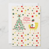 6フォトコラージュかわいいモダンクリスマスグリーティング カード (裏面)