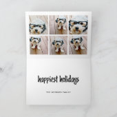 6フォトコラージュと最高の年間の白黒 シーズンカード (内部)