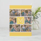 6フォトコラージュと誕生日パーティー 招待状 (スタンド正面)