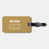 6フォトコラージュと金ゴールドモノグラムと文字 ラゲッジタグ (裏面横)