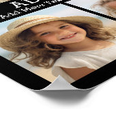 6フォトコラージュと2ラインのシンプル文字 ポスター (角)