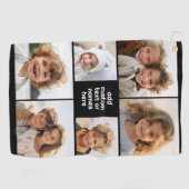 6フォトコラージュのミニマル – 白と黒 ゴルフタオル (横)