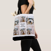 6フォトコラージュのミニマル – 白黒 トートバッグ (クローズアップ)