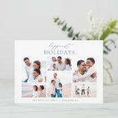 6フォトコラージュエレガントクリスマス最も幸せ シーズンカード (スタンド正面)
