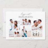 6フォトコラージュエレガントクリスマス最も幸せ シーズンカード (正面)